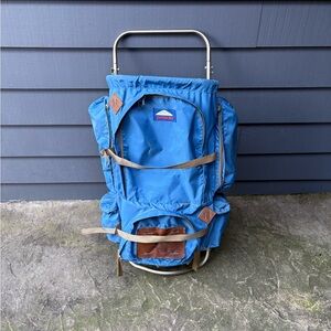 VINTAGE 1970’s Jansport Blue Backpack with Frame